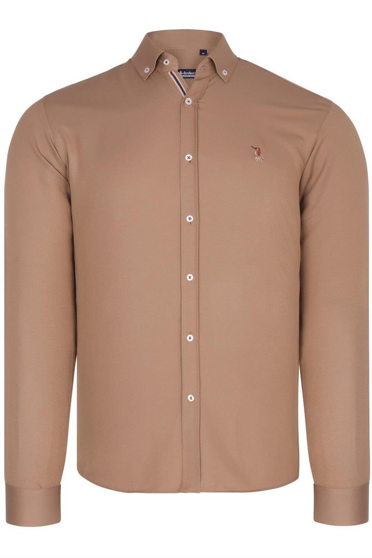 G674 DEWBERRY MENS SHIRT-CAMEL