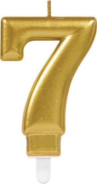 Narozeninová svíčka zlatá 7 /výška 9,3 cm/ - EPEE Merch - Amscan