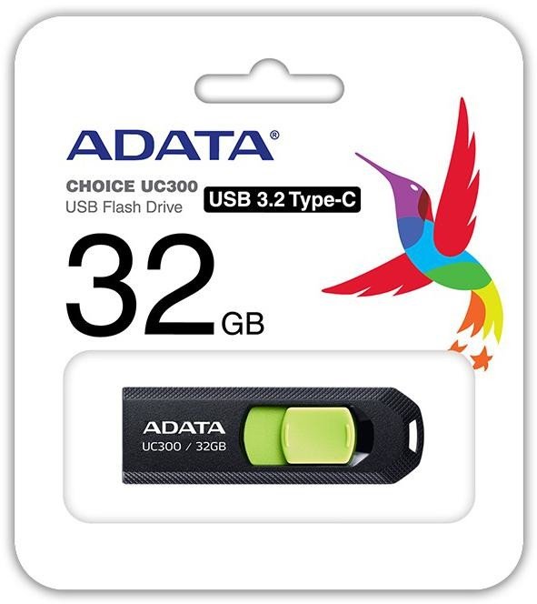 ADATA 32GB ADATA UC300 USB 3.2 černá/zelená (ACHO-UC300-32G-RBK/GN)