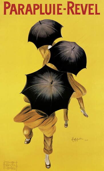 Cappiello, Leonetto Cappiello, Leonetto - Obrazová reprodukce Poster advertising 'Revel' umbrellas, 1922, (24.6 x 40 cm)