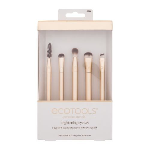 EcoTools Precious Metals Brightening Eye Set štětec pro ženy kosmetický štětec Angled Liner 1 ks + kosmetický kartáček Spoolie 1 ks + kosmetický štětec Blending Crease 1 ks + kosmetický štětec Crease Shadow 1 ks + kosmetický štětec Preci