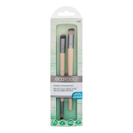 EcoTools Brush Ultimate Concealer Trio sada ooboustranný kosmetický štětec 1 ks + kosmetický štětec 1 ks