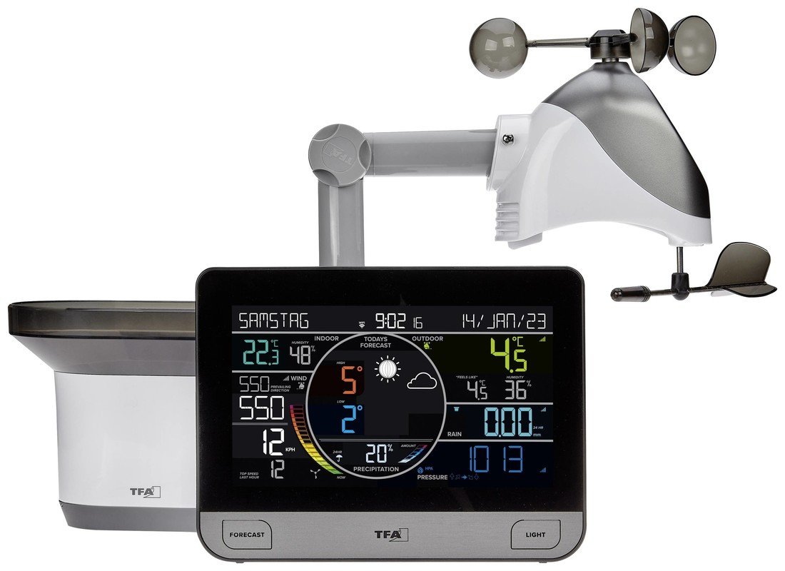 TFA Dostmann WLAN VIEW PRO 35.8003.01 internetová meteostanice Předpověď pro 12 až 24 hodin