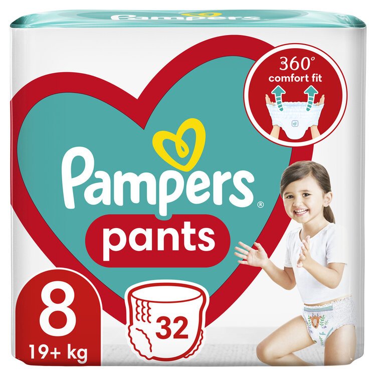 Pampers Active Baby Pants Kalhotkové plenky vel. 8 (32 ks plenek) 19+ kg