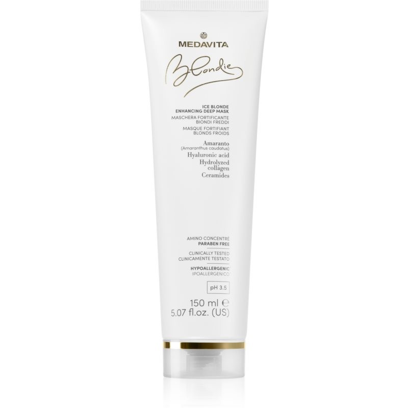 Medavita Blondie Ice Blonde Enhacing Deep Mask hloubkově vyživující maska pro studené odstíny blond 150 ml