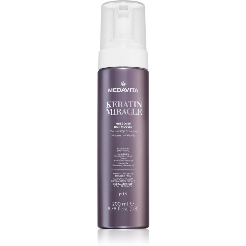 Medavita Keratin Miracle Frizz Over Hair Mousse stylingová pěna na vlasy 200 ml