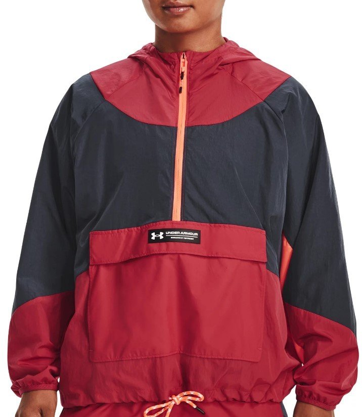 Bunda s kapucí Under Armour Rush Woven Anorak-RED