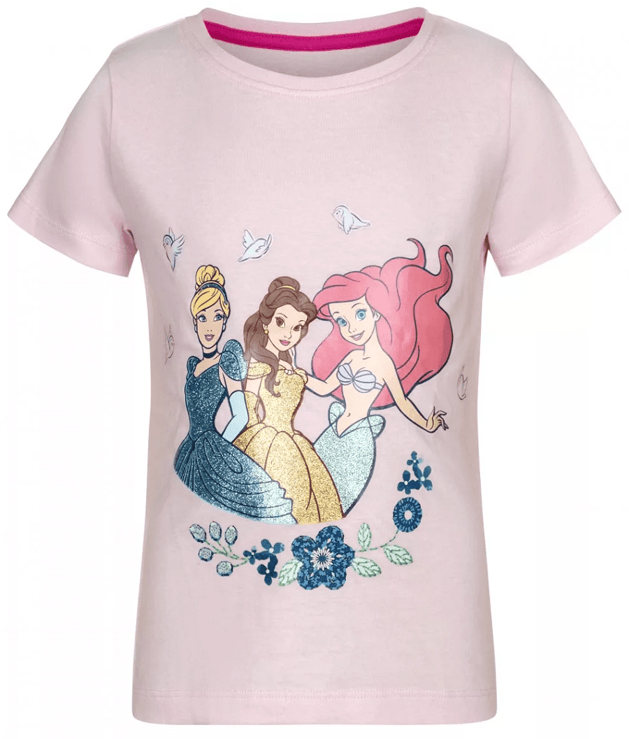 Růžové tričko Princezny, velikost 3/4 roky