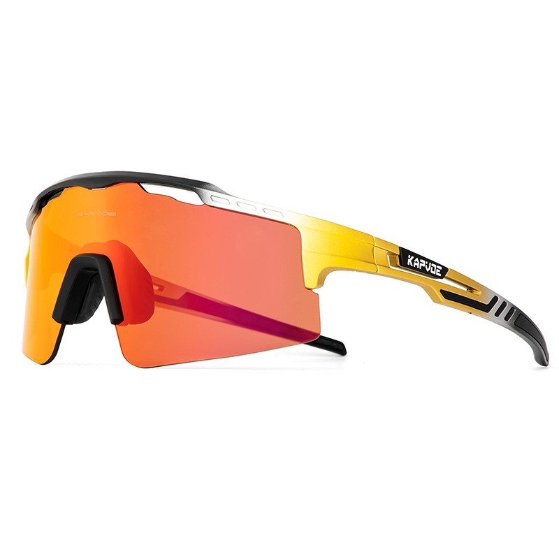 VeyRey Pánské sportovní sluneční brýle Mevres Sportovní Oranžová sklíčka žlutá Univerzální