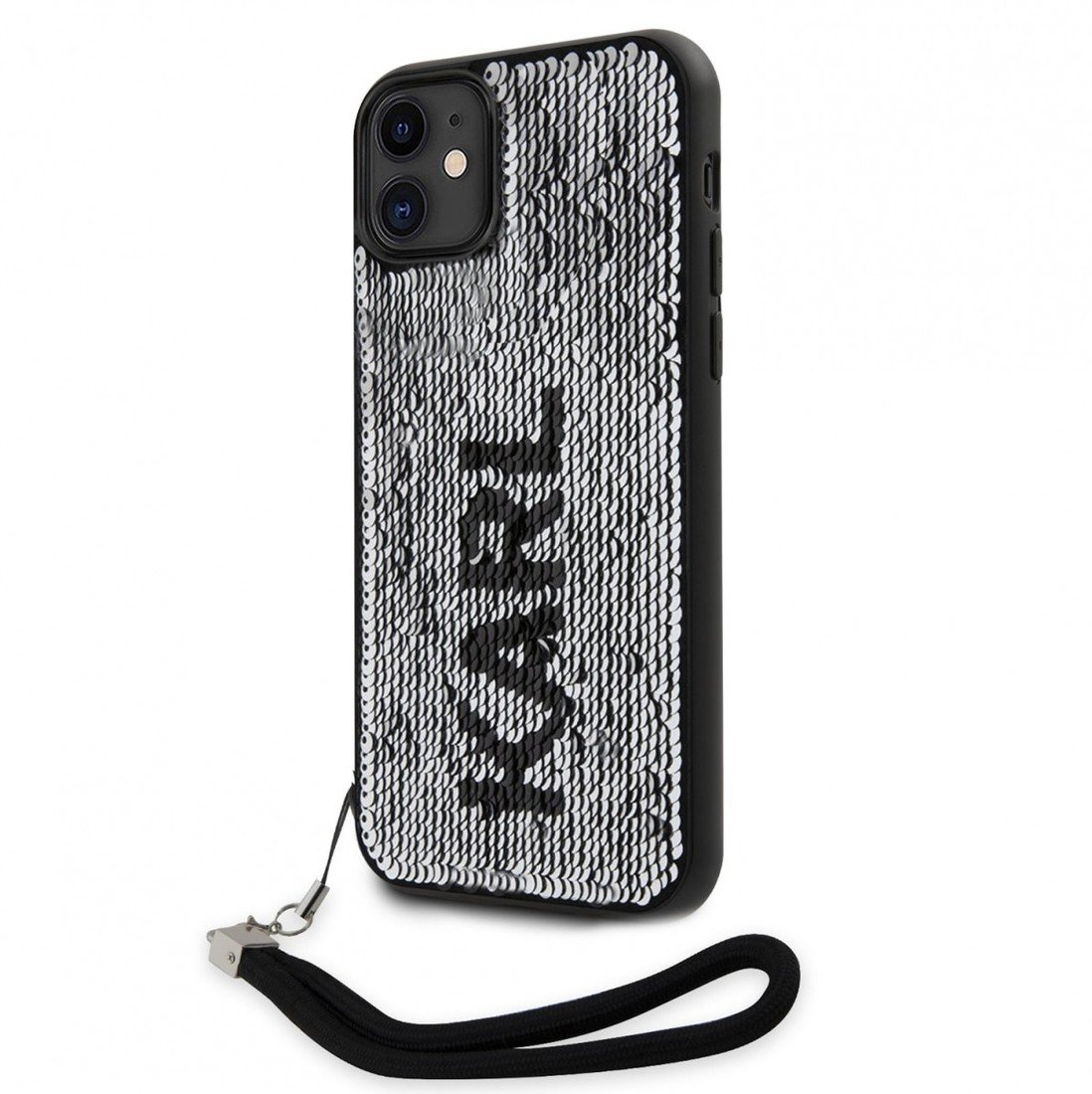 Zadní kryt Karl Lagerfeld Sequins Reversible na iPhone 11 Black - Silver