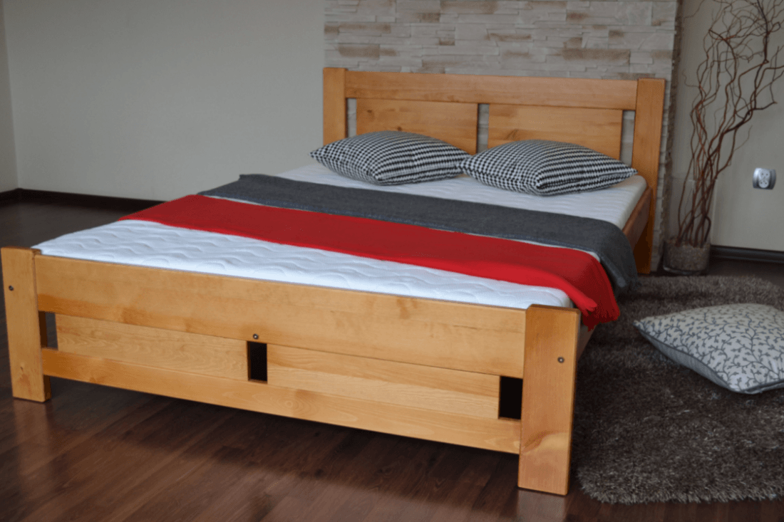 MPE, KLÁRA 90x200 postel z masivního dřeva, dekor borovice, olše, dub, ořech