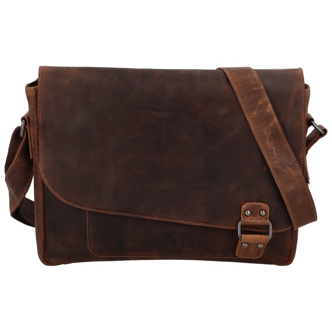 Elegantní kožená taška  přes rameno Denise, tmavší hnědá