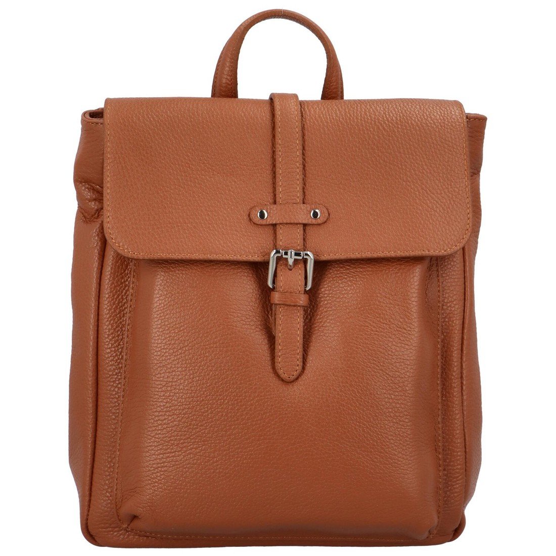 Elegantní dámský kožený městský batoh City enjoy, koňaková