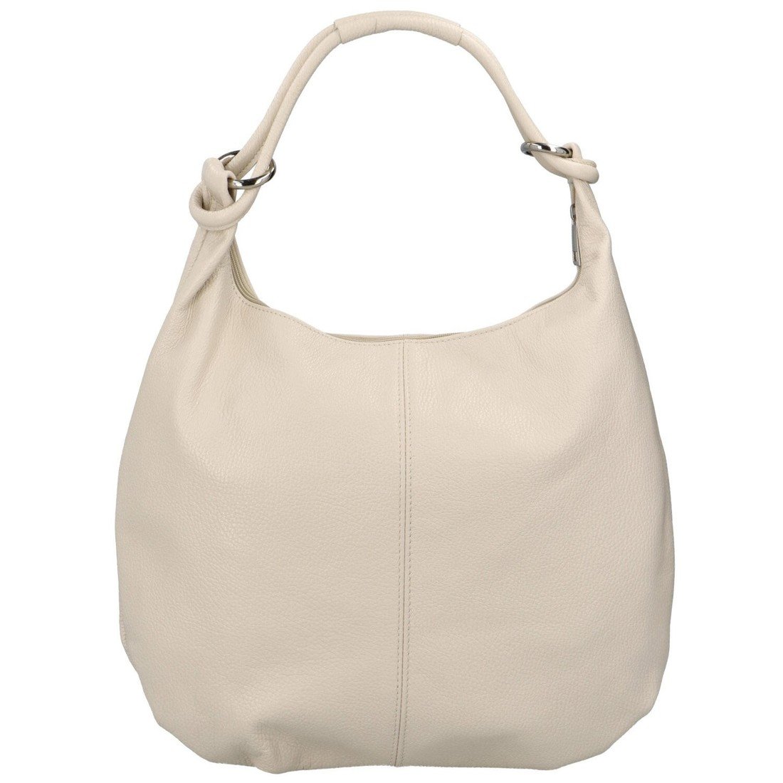 Luxusní dámská kožená kabelka přes rameno Naufe, béžová