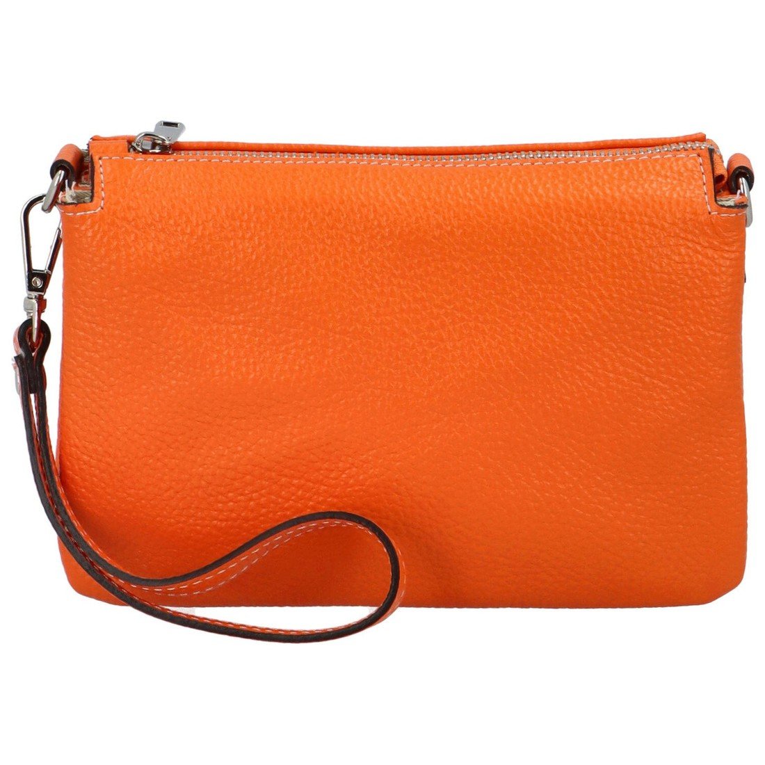 Luxusní kožená crossbody kabelka Marta, oranžová
