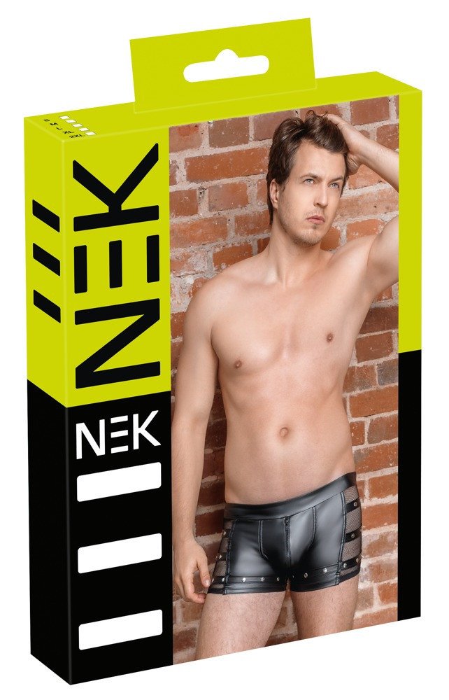 NEK - studded boxer with zipper (black)