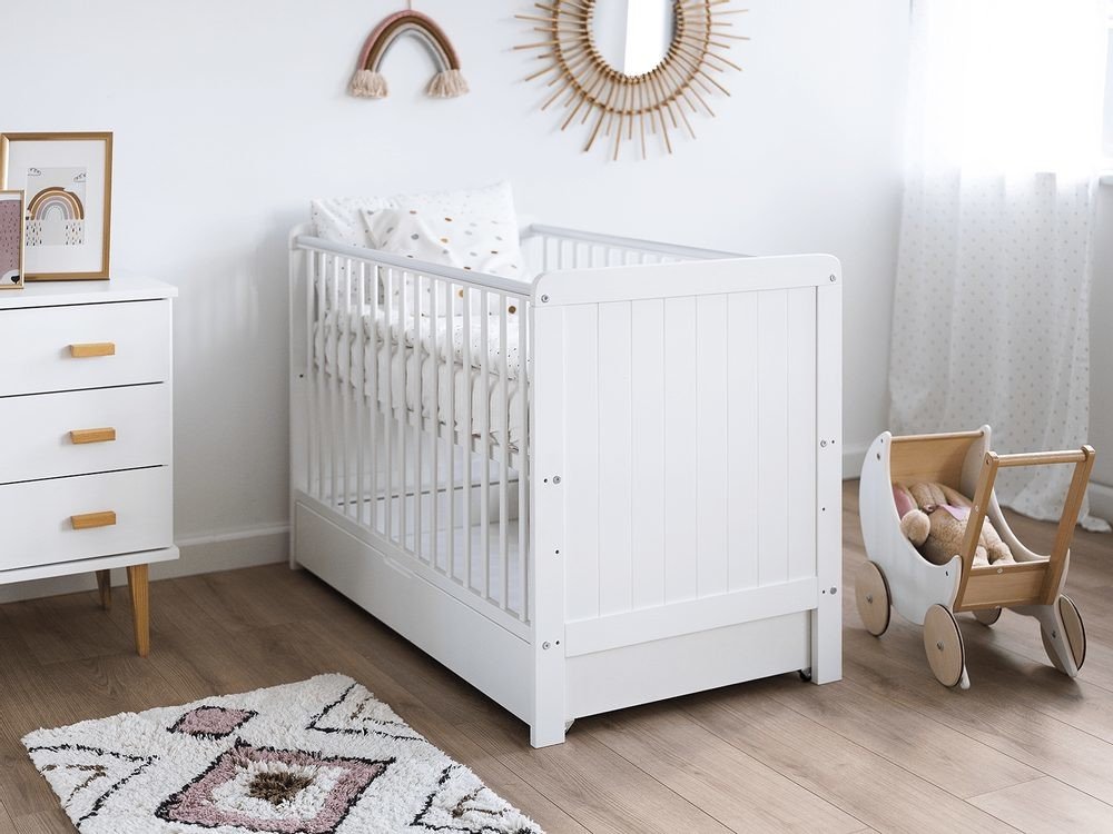 Magnat Łóżeczko dziecięce sosnowe Baby Magic 60x120 białe