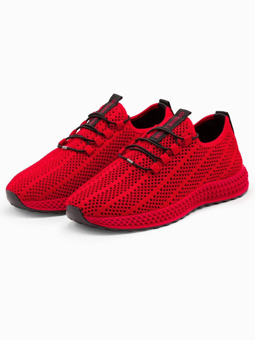 Ombre Men's mesh sneakers shoes - red