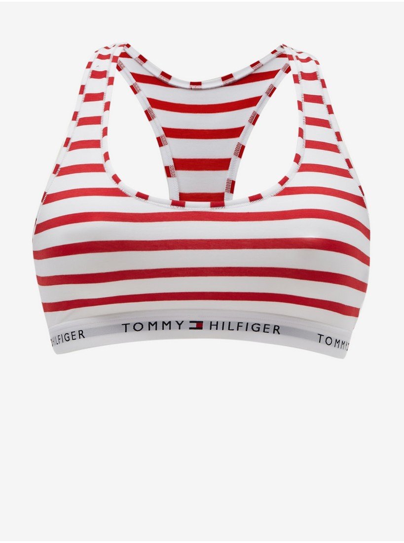 Bílo-červená dámská pruhovaná podprsenka Tommy Hilfiger - Dámské