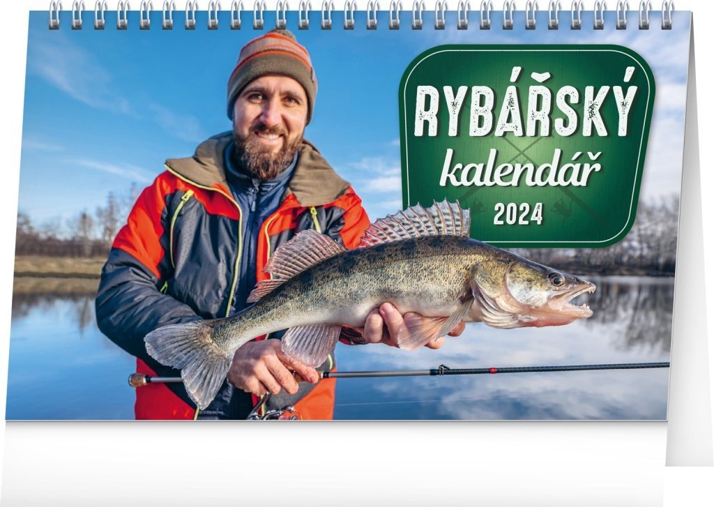 Stolní Rybářský kalendář 2024, 23,1 × 14,5 cm