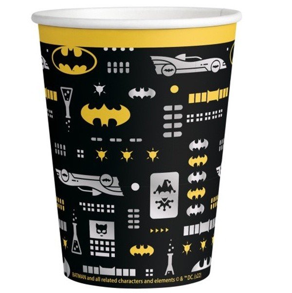 Kelímky papírové Batman 250 ml 8 ks