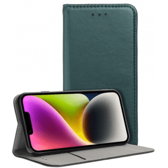 Pouzdro Smart Magneto pro Samsung Galaxy A14 4G / A14 5G (SM-A145/ A146) tmavě zelená Smart Magneto Book 476937 5903396194344