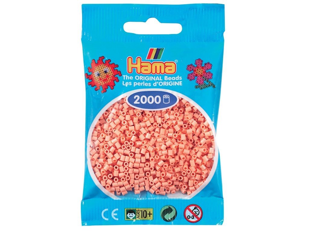 HAMA MINI zažehlovací korálky - STARORŮŽOVÉ - 2 000 ks