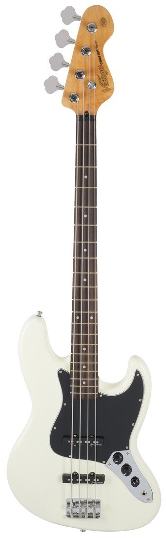 Vintage V49 COASTER SERIES BASS GUITAR - WHITE