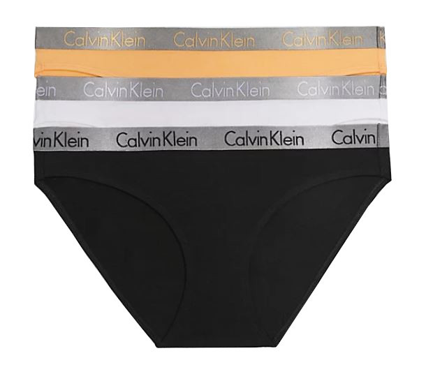 Calvin Klein 3 PACK - dámské kalhotky Bikini QD3561E-BP6 XS