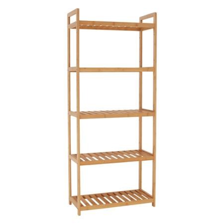 Kondela 5-policový regál, přírodní bambus, FIORE TYP 3