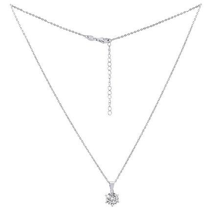 Luxusní stříbrný náhrdelník VIVIANA s čirým Brilliance Zirconia
