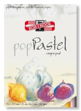 Blok Pop Pastel - barevné listy 24,5x34,5cm 220g/m2, 20 listů