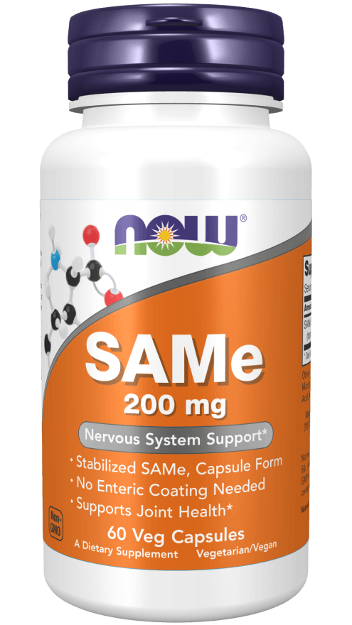 Now® Foods NOW SAMe (S-adenosylmethionin), 200 mg, 60 rostlinných kapslí