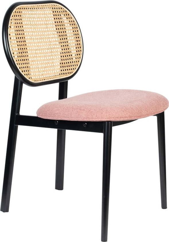 Černá/světle růžová jídelní židle Spike – Zuiver