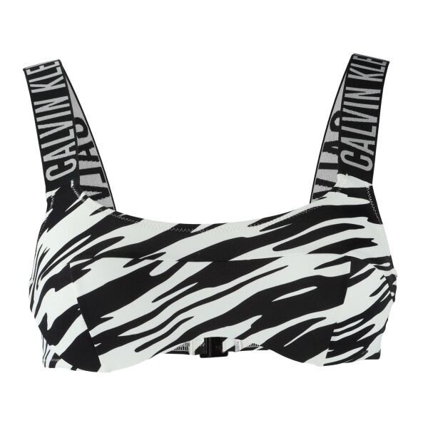 Calvin Klein INTENSE POWER-BRALETTE-UW-PRINT Dámská plavková podprsenka, černá, velikost L