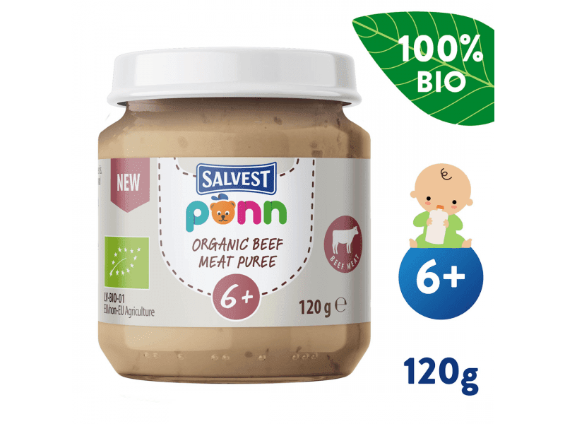 Salvest Ponn BIO Hovězí pyré (120 g)