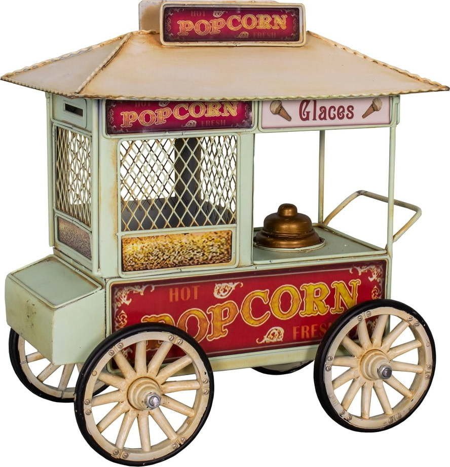 Kovová drobná dekorace Popcorn Cart – Antic Line