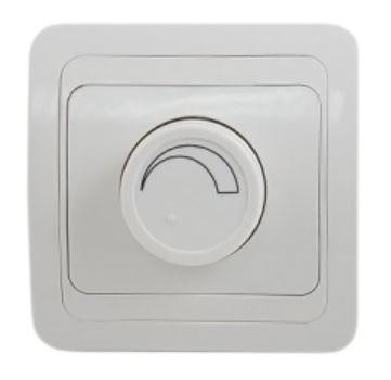 LED21 Otočný stmívač osvětlení AG132 230V 600W s filtrem, bílý