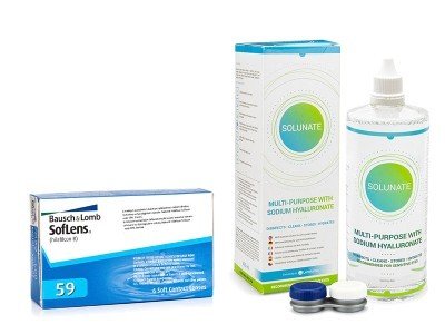 Bausch & Lomb SofLens 59 (6 čoček) + Solunate Multi-Purpose 400 ml s pouzdrem