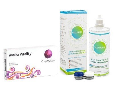 CooperVision Avaira Vitality (6 čoček) + Solunate Multi-Purpose 400 ml s pouzdrem