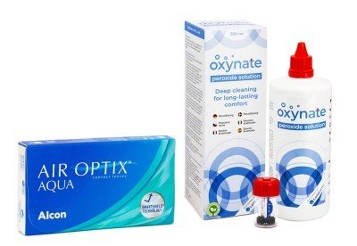 Alcon Air Optix Aqua (6 čoček) + Oxynate Peroxide 380 ml s pouzdrem