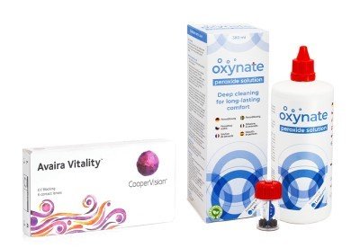 CooperVision Avaira Vitality (6 čoček) + Oxynate Peroxide 380 ml s pouzdrem