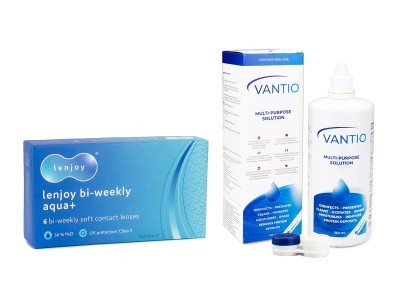 PegaVision Lenjoy Bi-weekly Aqua+ (6 čoček) + Vantio Multi-Purpose 360 ml s pouzdrem