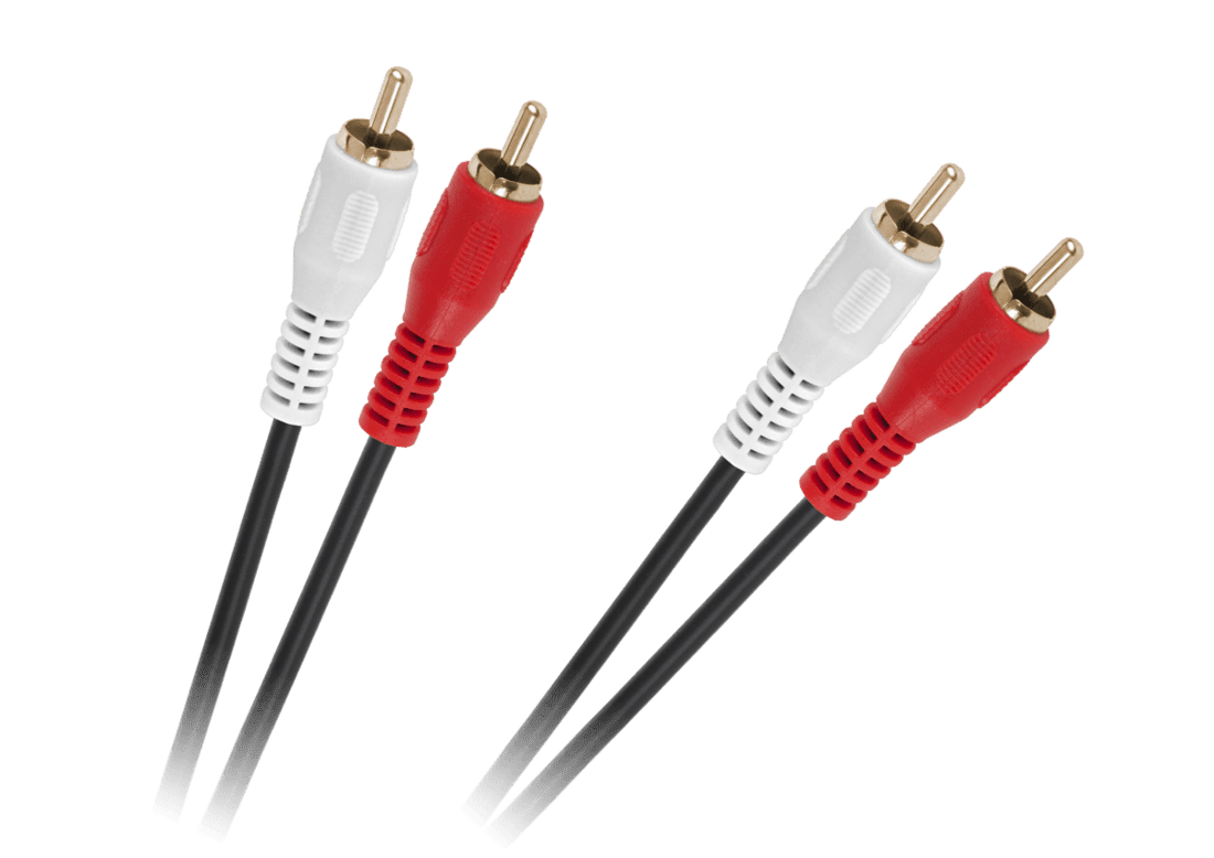 Inne Kabel 2 x RCA - 2 x RCA 1,5 m černý 4 mm