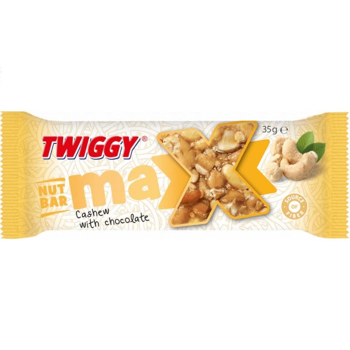 Twiggy MAX s kešu polomáčená v čokoládě 35g
