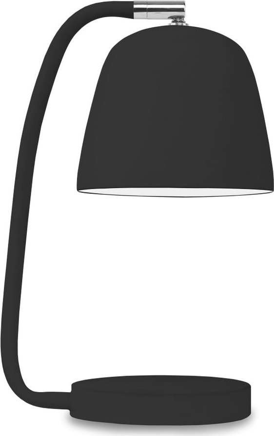Černá stolní lampa s kovovým stínidlem (výška 28 cm) Newport – it's about RoMi