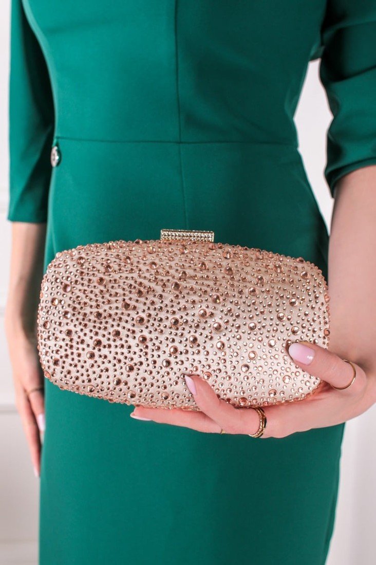 Zlatá společenská clutch kabelka Danae