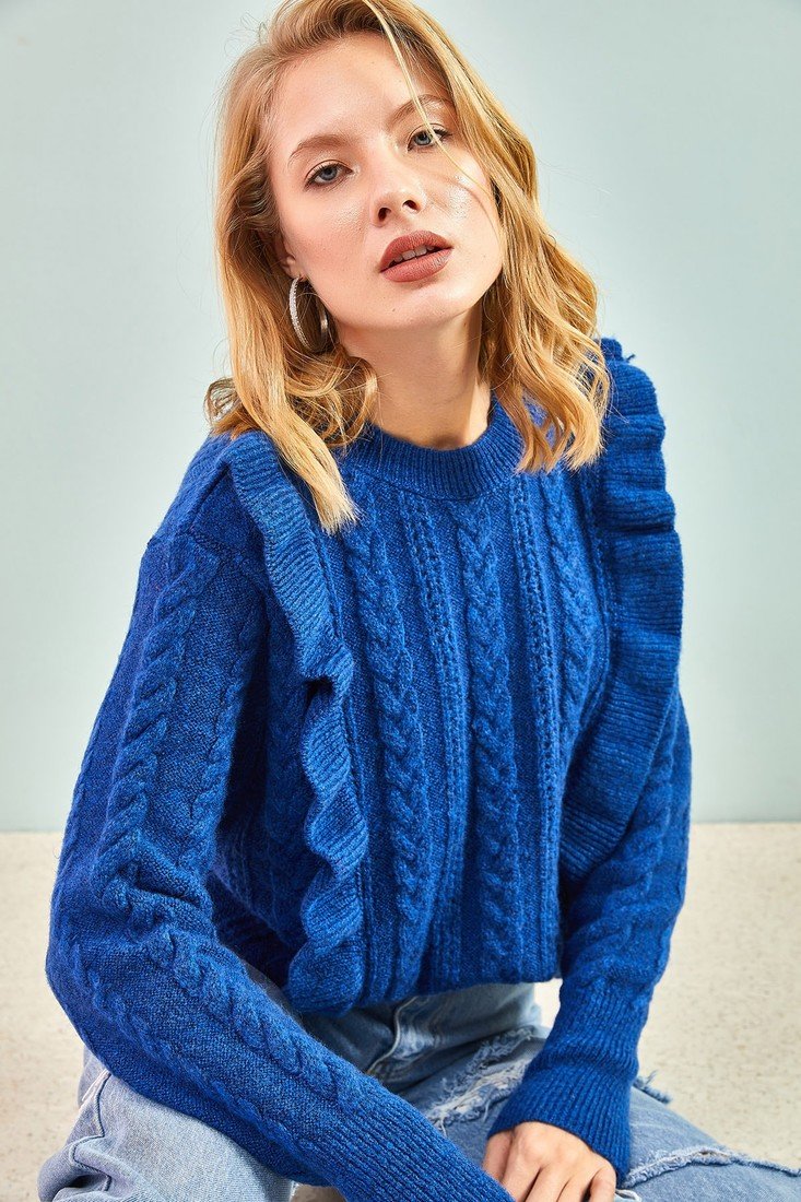 Bianco Lucci Sweater - Blue - Regular fit