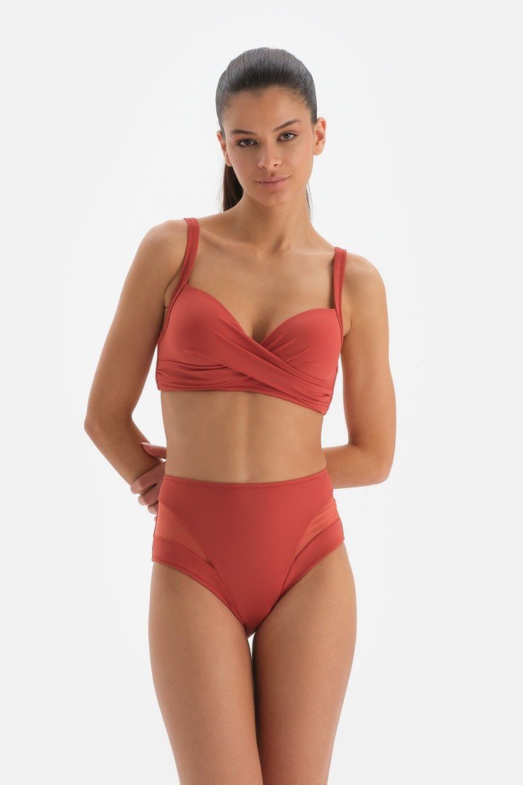 Dagi Bikini Top - Orange - Plain