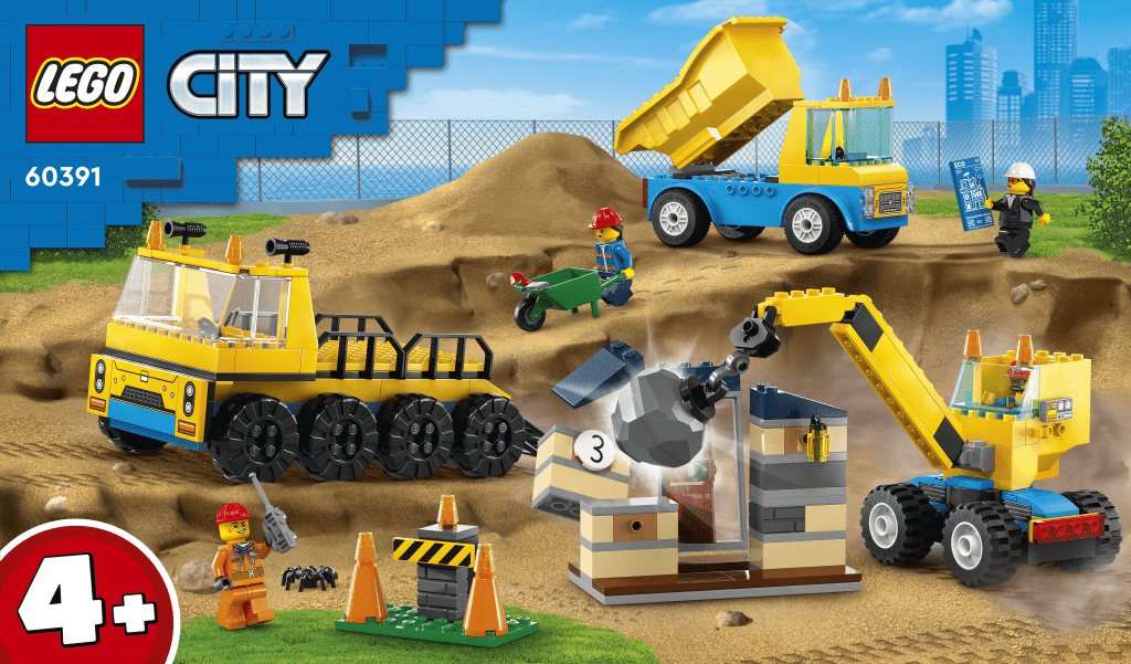 LEGO® City 60391 Vozidla ze stavby a demoliční koule - LEGO® City